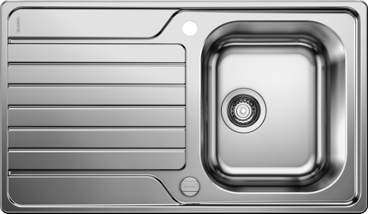 Blanco DINAS 45 S - 454436 - 1 Bowl Inset Stainless Steel Reversible Kitchen Sink - Brushed