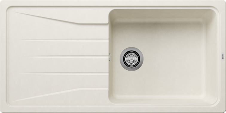 Blanco SONA 5S - 527151 1 Bowl Inset Silgranit Reversible Sink - Soft White