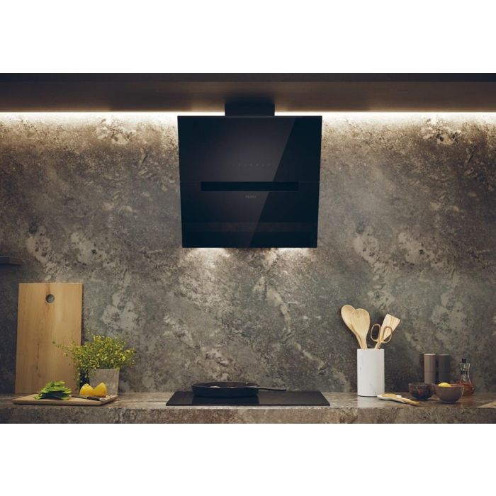 Haier HADG6CBS4BWIFI Wifi Connected 60cm Angled Chimney Cooker Hood - Black