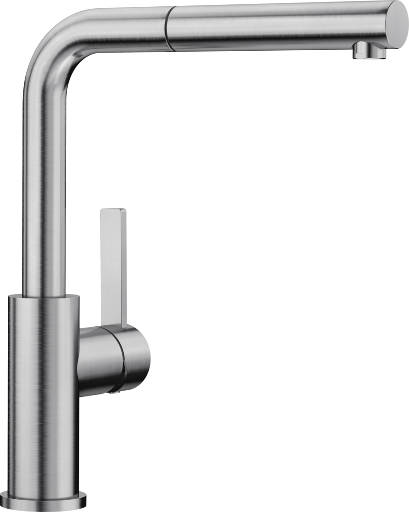Blanco Lanora-S 523123 Single Level Mixer Kitchen Tap - Brushed Stainless Steel