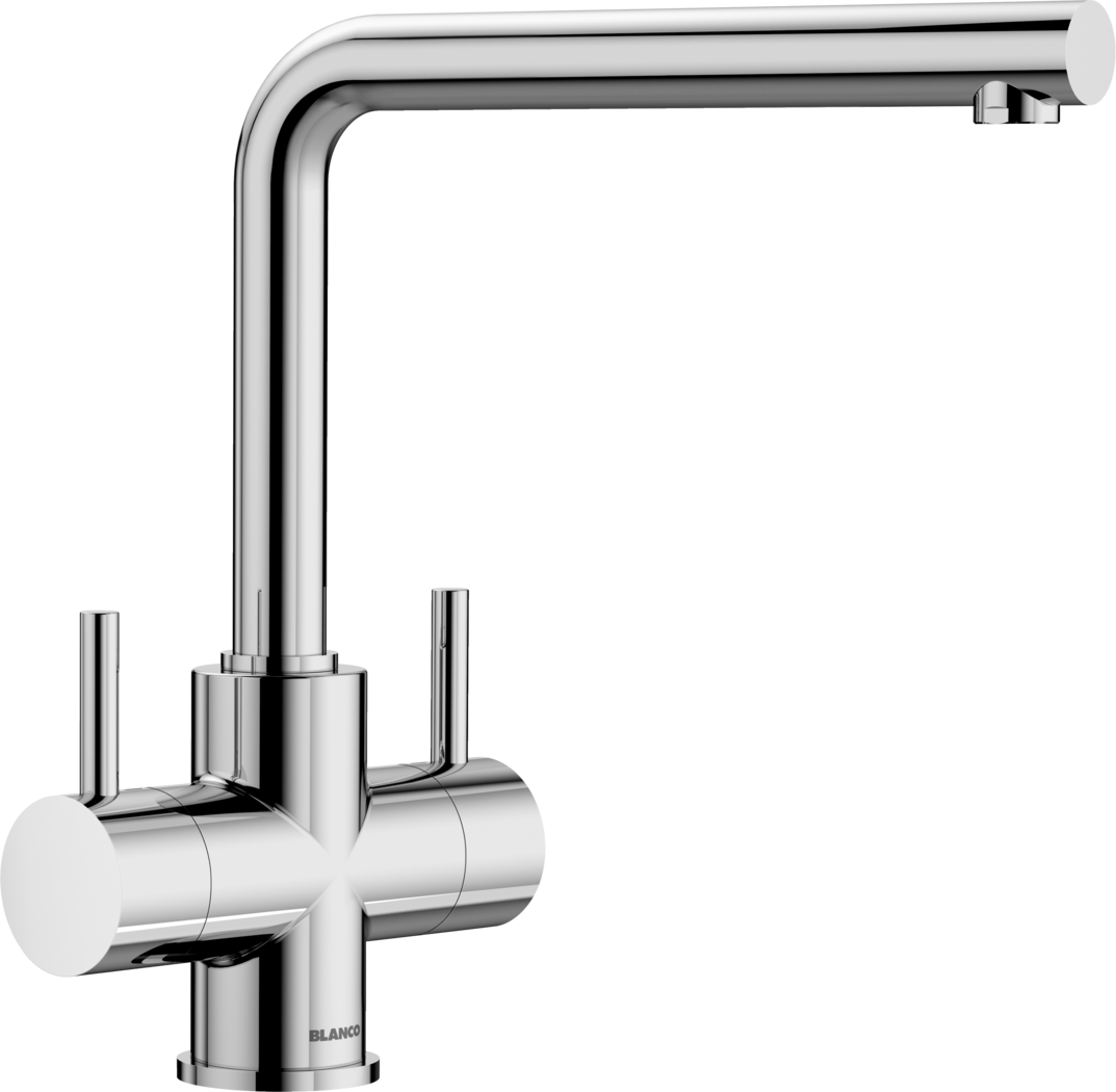 Blanco Lamia 525333 Twin Lever High L-Shape Kitchen Mixer Tap - Chrome