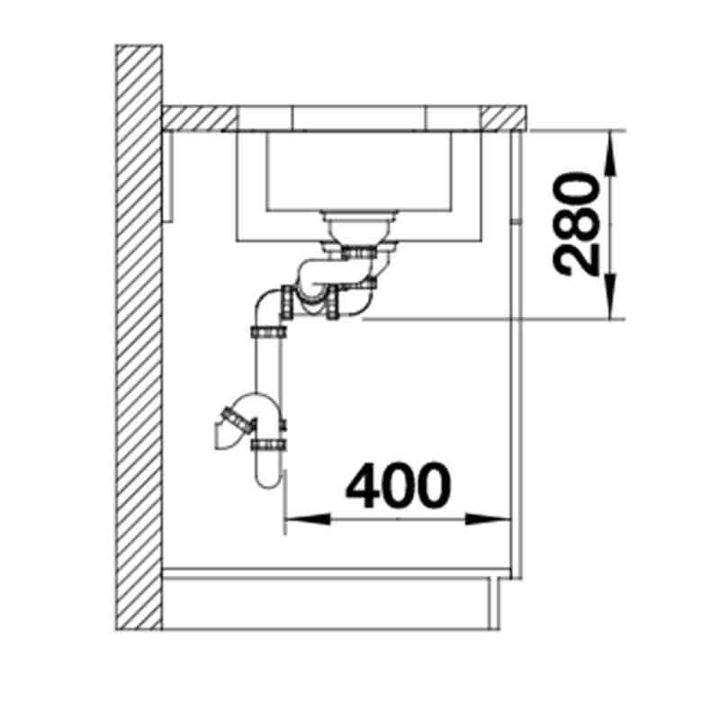 Blanco Essential 530-U 453665 Undermount Kitchen Sink - Stainless Steel