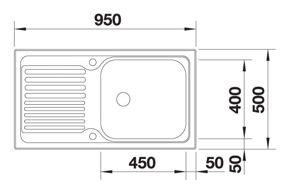 Blanco Tipo XL 6 S 456454 Inset Kitchen Sink - Stainless Steel