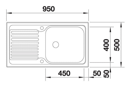 Blanco Tipo XL 6 S 456454 Inset Kitchen Sink - Stainless Steel