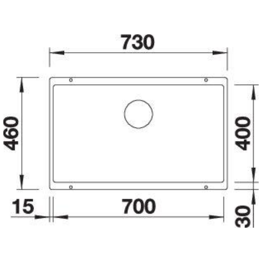 Blanco Rotan 700 U 521349 Undermount Sink Silgraint - Coffee