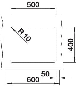 Blanco Rotan 500-U 523075 Undermount Sink Silgraint - Anthracite