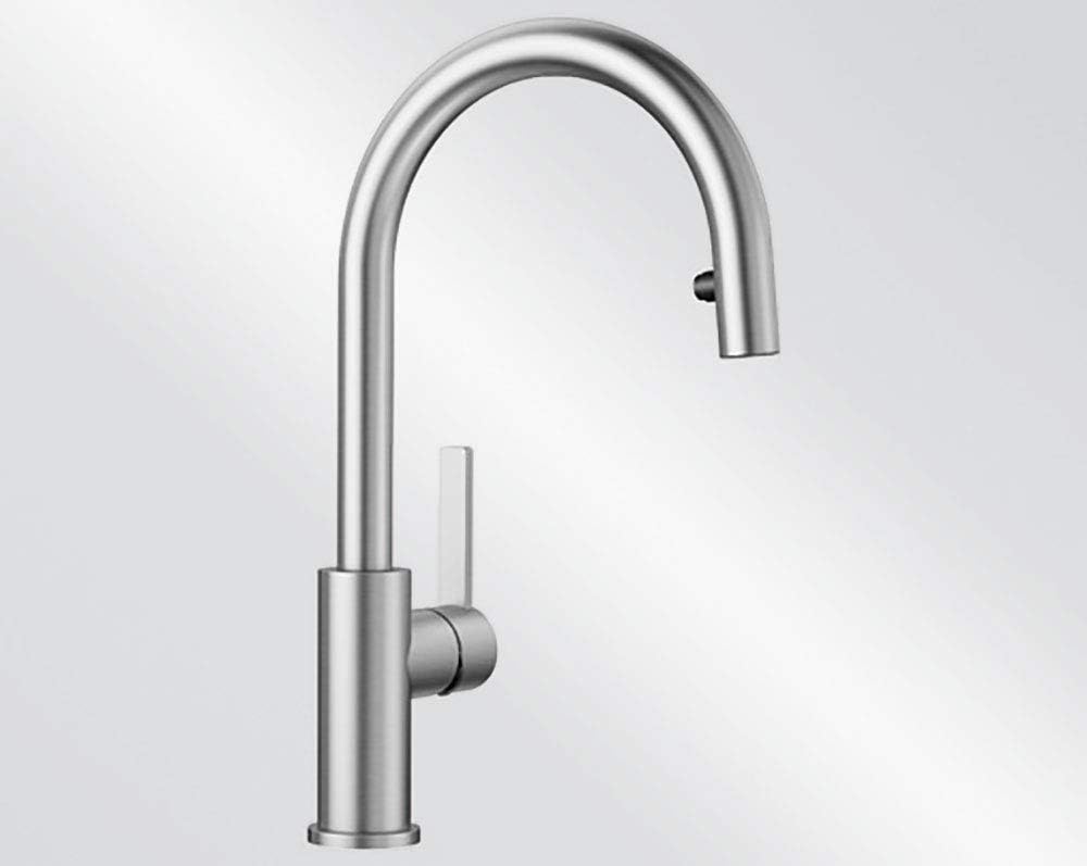 Blanco Candor S 523121 Single Lever Kitchen Mixer Tap with Pull out Spray Hose - Brushed Stainless Steel