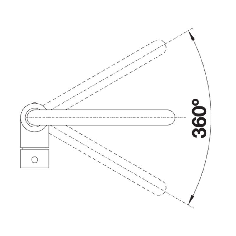 Blanco MILI 524709 Eco Flow Regulated Kitchen Mixer Tap - Chrome