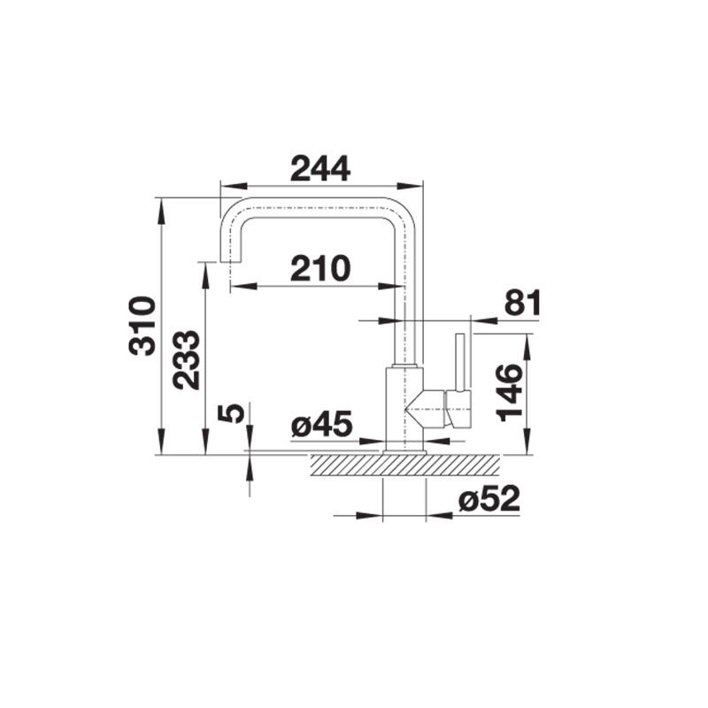 Blanco MILI 524709 Eco Flow Regulated Kitchen Mixer Tap - Chrome