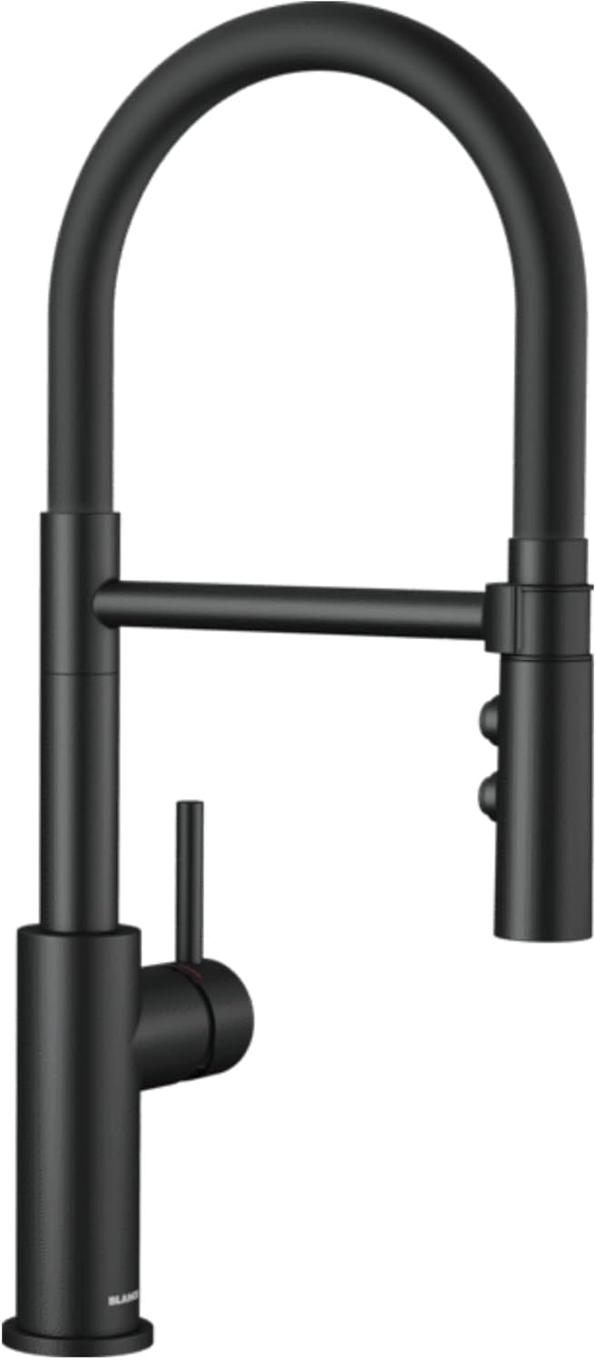Blanco CATRIS-S 525793 Flexo Pull Out Kitchen Tap with Rubber Hose - Matte Black