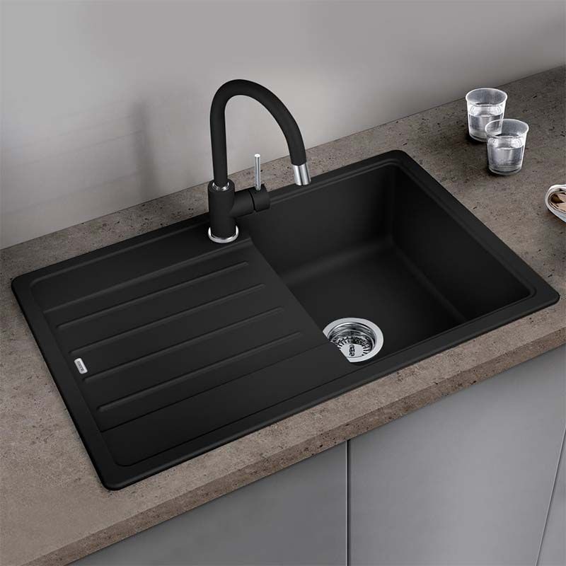 Blanco LEGRA 45 S 526083 1 Bowl Silgranit Inset Kitchen Sink - Black