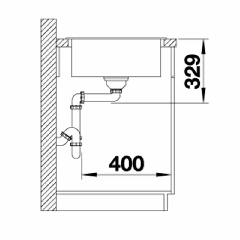 Blanco LEGRA 45 S 526083 1 Bowl Silgranit Inset Kitchen Sink - Black