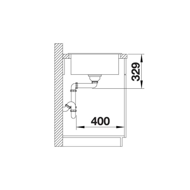 Blanco LEGRA XL 6 S 526087 1 Bowl Inset Kitchen Sink Silgranit - Black