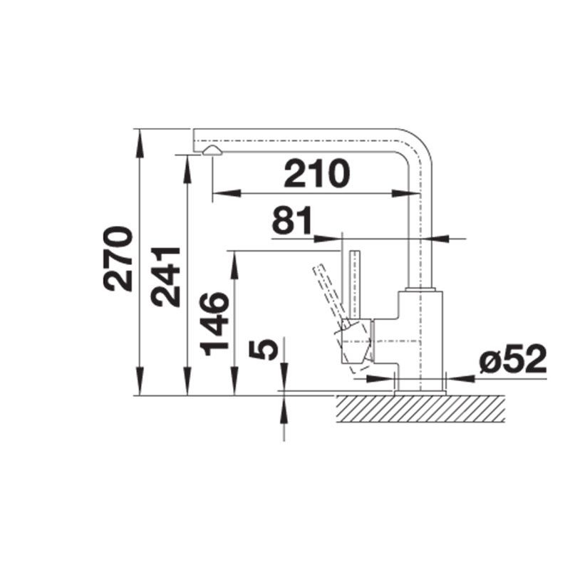 Blanco MILA 526142 Eco Flow Regulated Kitchen Mixer Tap - Chrome