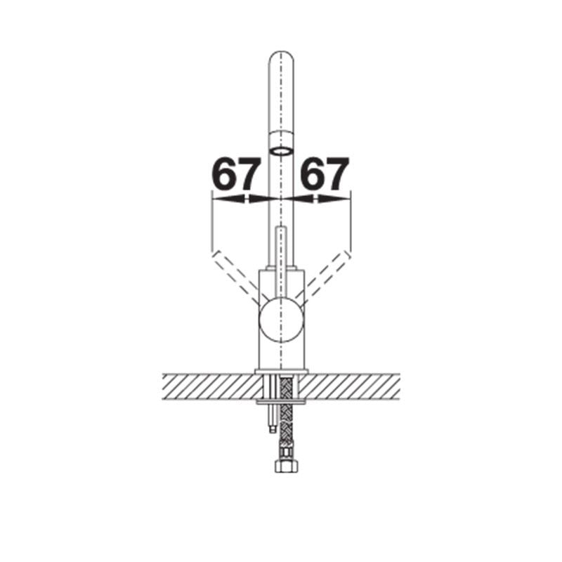 Blanco MIDA 526143 Eco Flow Regulated Kitchen Mixer Tap - Chrome