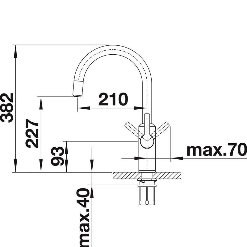 Blanco drink.hot TAMPERA 526560 3-in-1 PVD Boiling Water Tap - Stainless Steel
