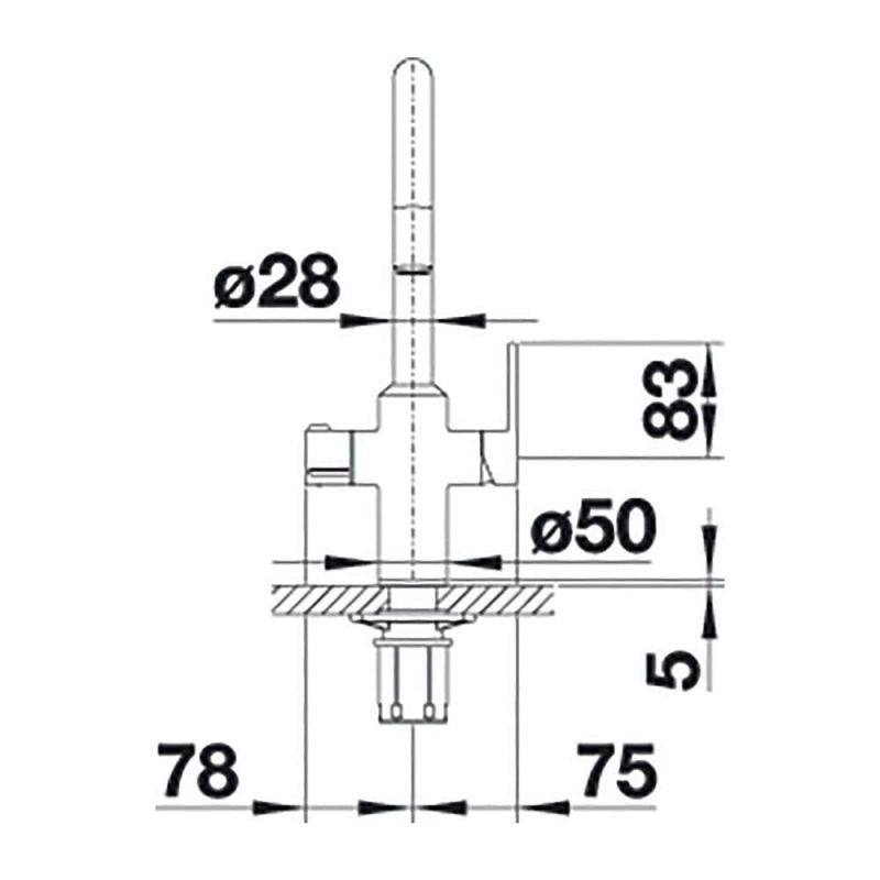 Blanco drink.hot TAMPERA 526560 3-in-1 PVD Boiling Water Tap - Stainless Steel