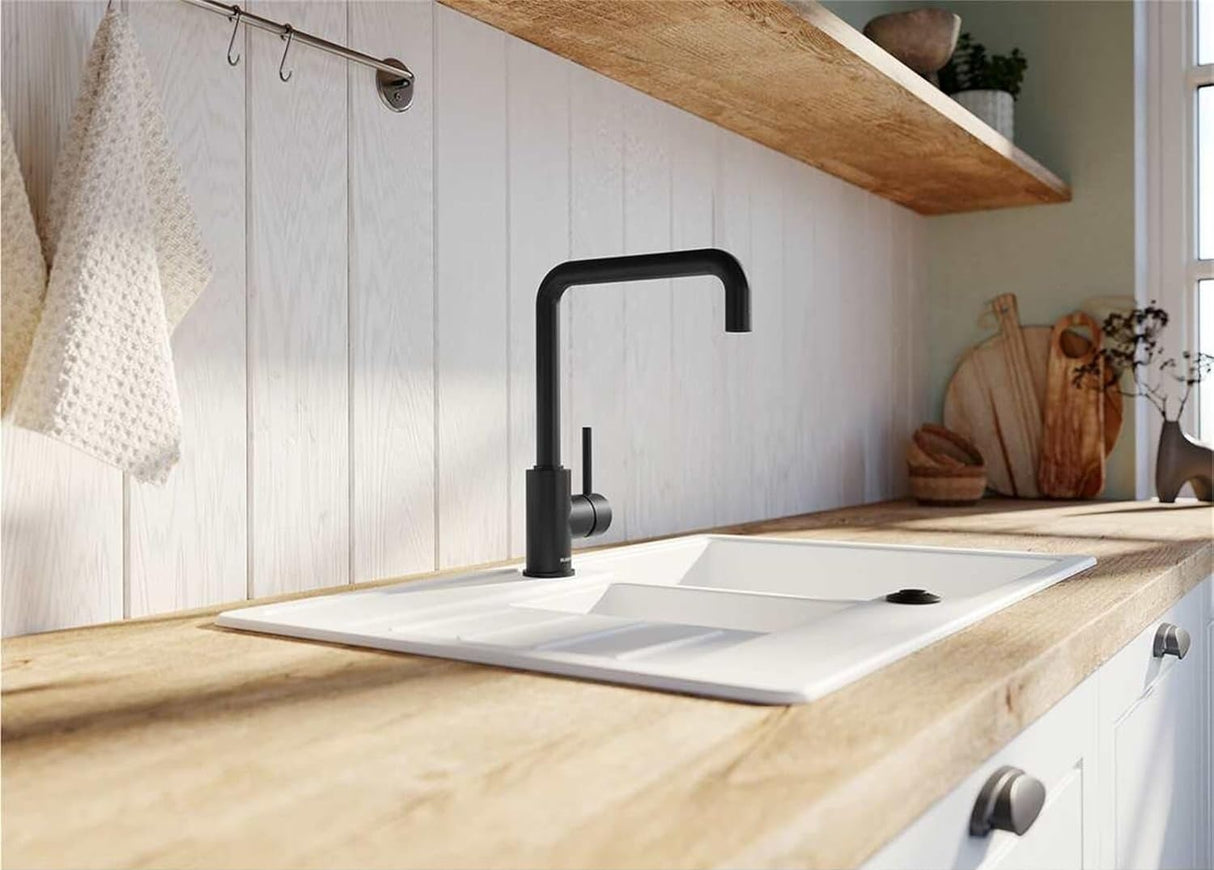 Blanco MILI 526665 Eco Flow Regulated Kitchen Mixer Tap - Matte Black