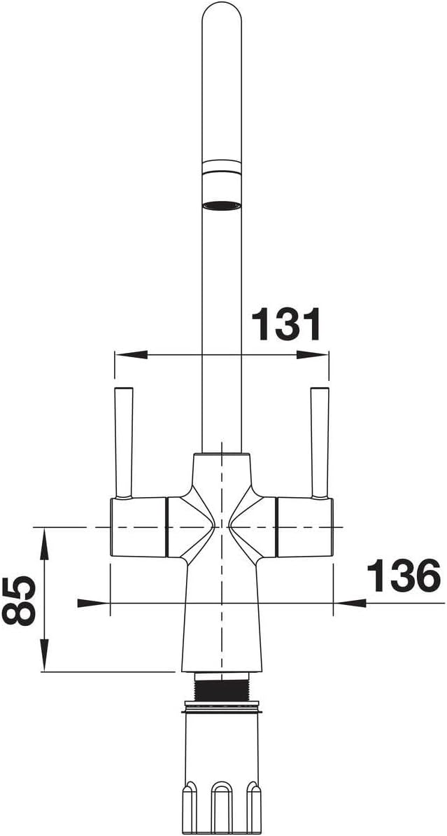 Blanco Max II 526677 Twin Lever Monobloc Mixer tap - Chrome