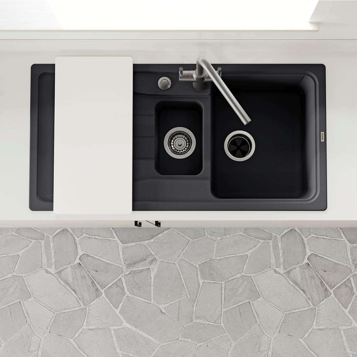 Blanco Lax 526680 Twin Lever Mixer Kitchen Tap - PVD