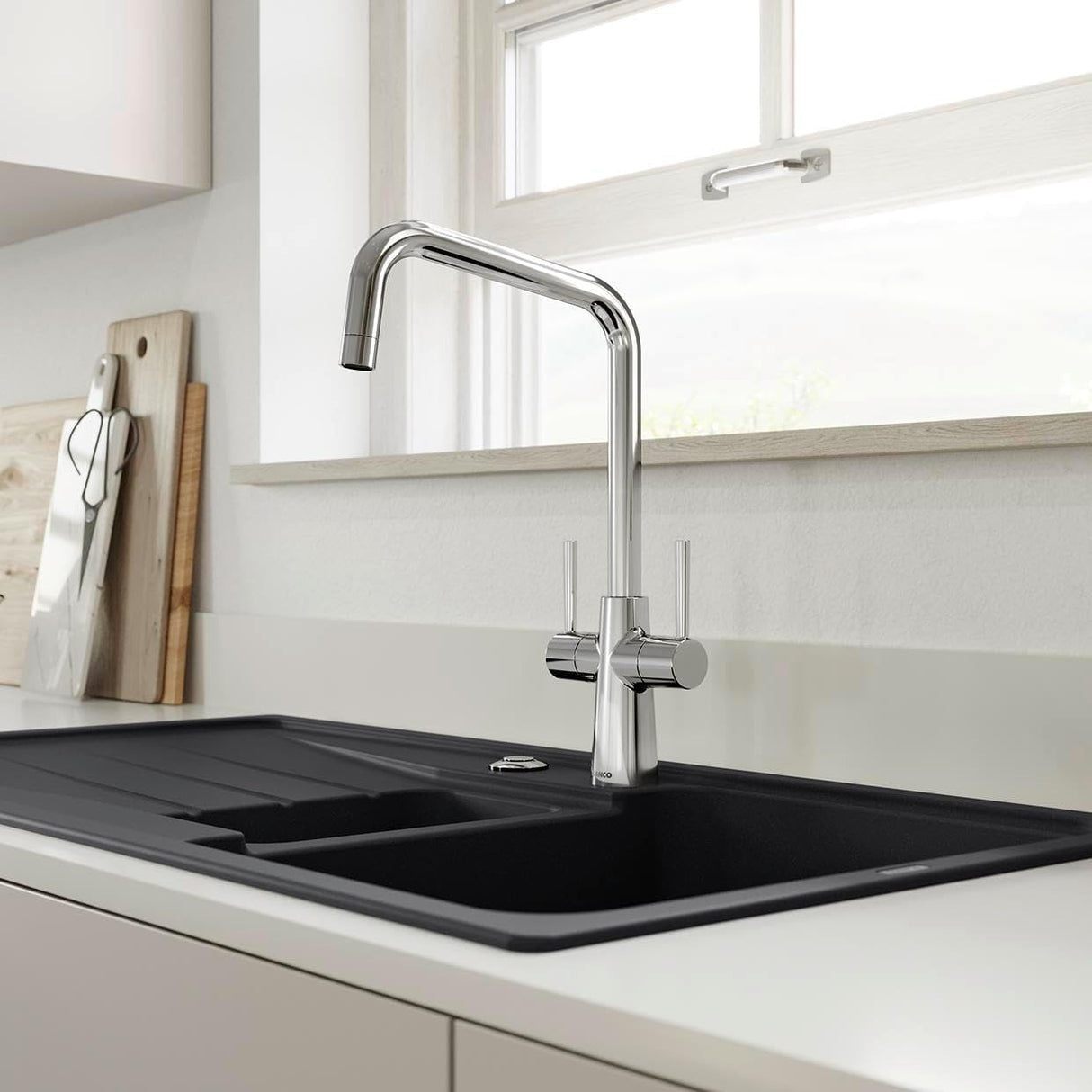 Blanco Jax 526681 Twin Lever Monoblock Mixer Tap - Chrome