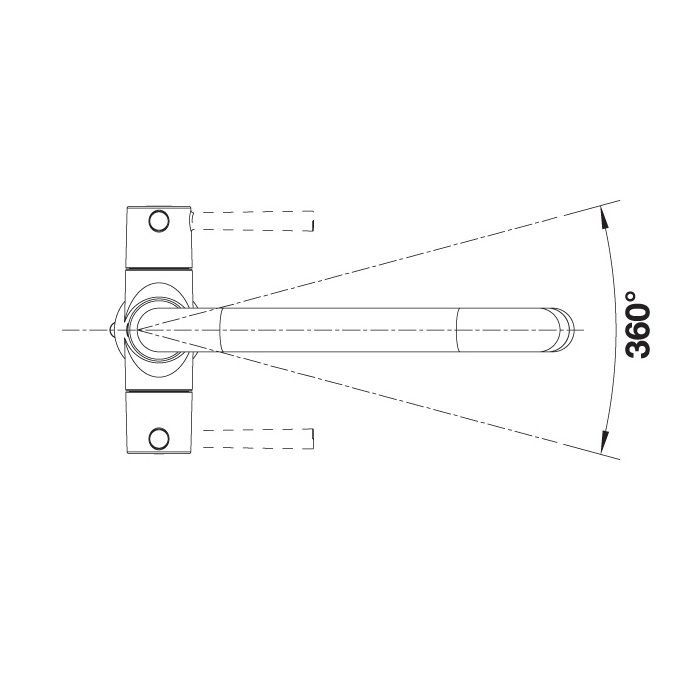 Blanco Jax 527527 Twin Lever Monoblock Mixer Tap - Matte Black