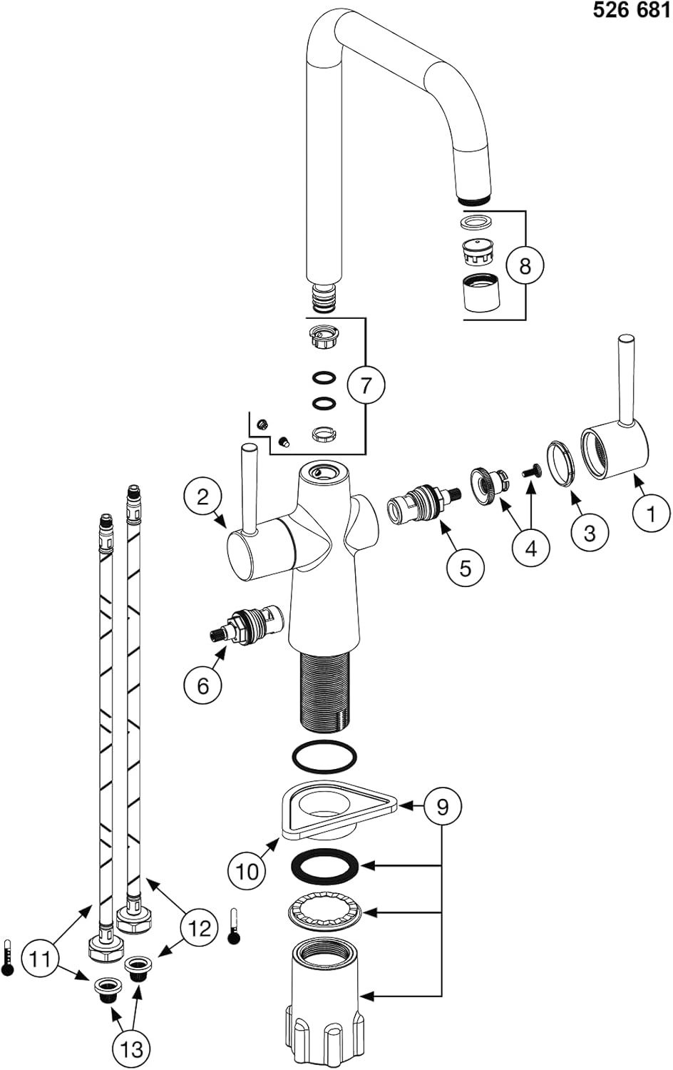 Blanco Jax 526682 Twin Lever Monoblock Mixer Tap - PVD