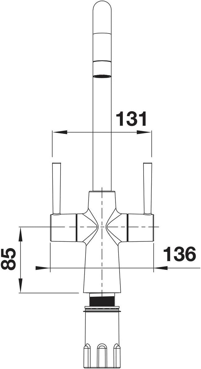 Blanco Jax 526682 Twin Lever Monoblock Mixer Tap - PVD