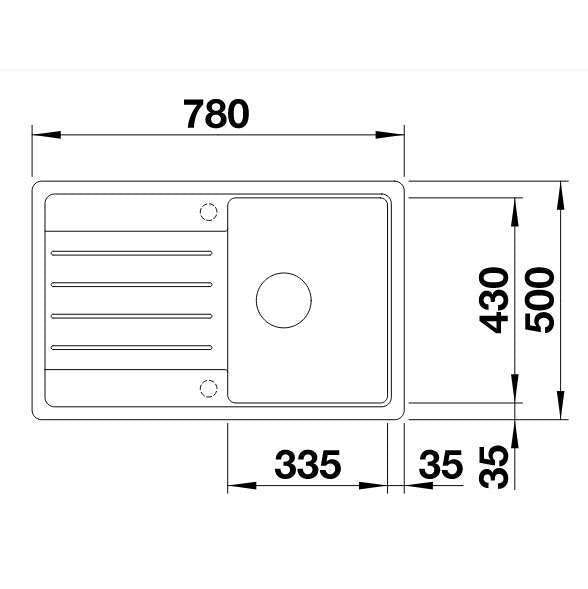 Blanco LEGRA 45 S 527085 1 Bowl Silgranit Inset Kitchen Sink - Soft White