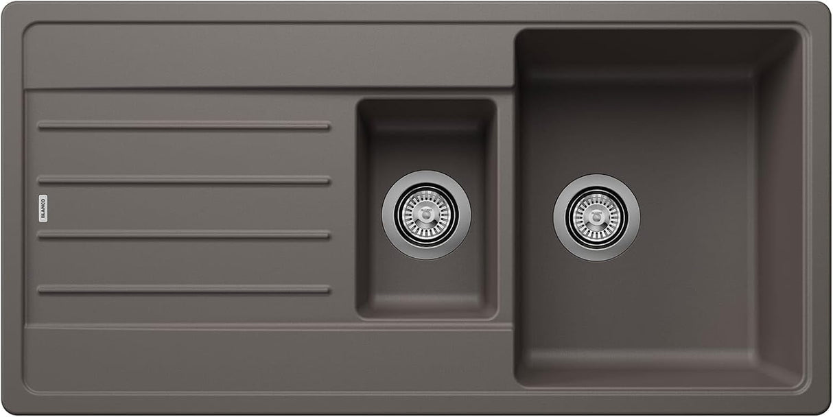 Blanco LEGRA 6 S 527271 2 Bowl Inset Kitchen Sink Silgranit - Volcano Grey