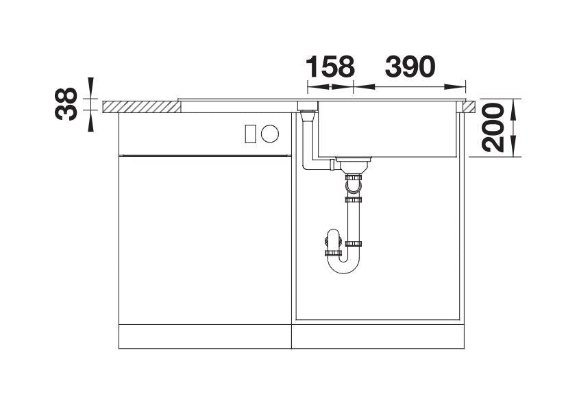 Blanco Adira XL 6 S - 527624 - Silgranit 1.0 Bowl Reversible Inset Sink - Coffee