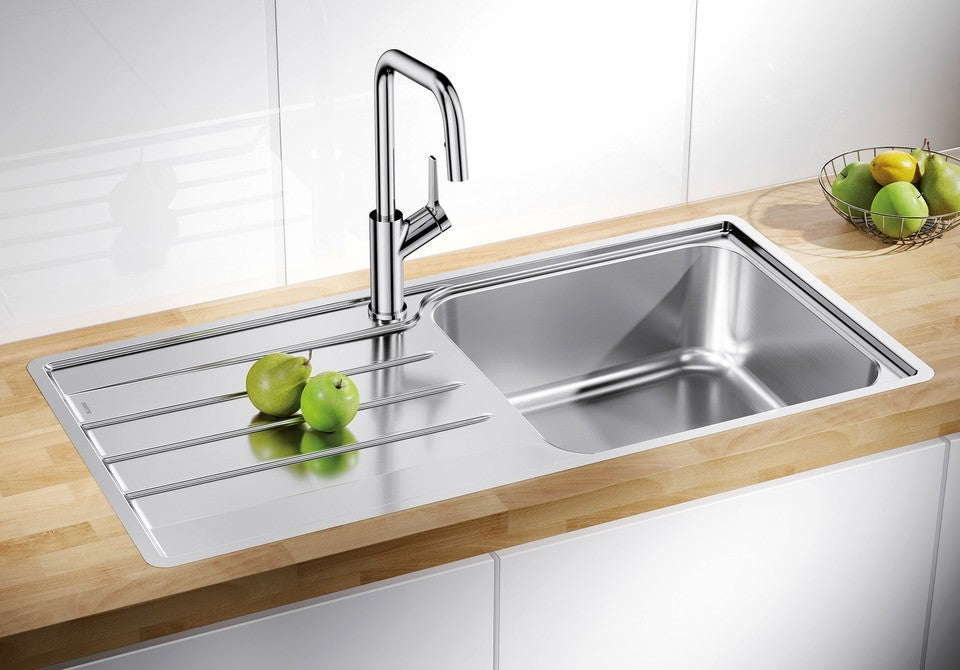 Blanco Lemis XL 6 S-IF - 454730 - Single Bowl Reversible Inset Kitchen Sink - Stainless Steel