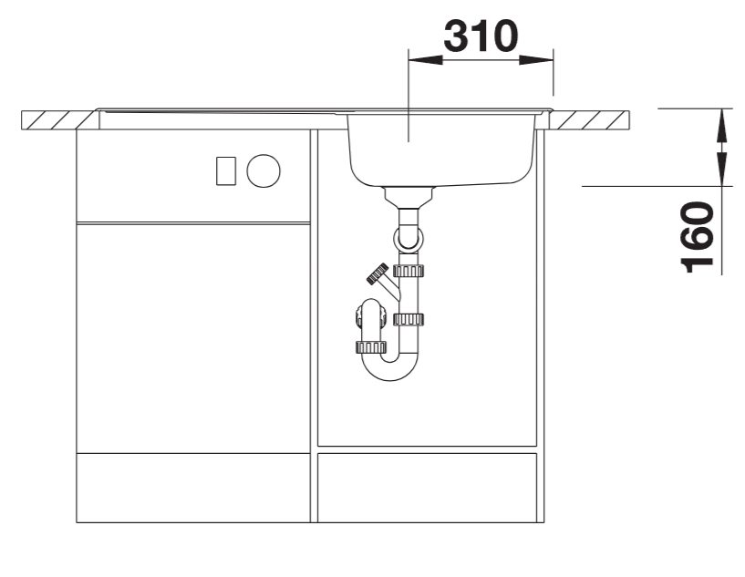 Blanco LIVIT XL 5 S - 450836 - 1.0 Bowl Inset Stainless Steel Sink
