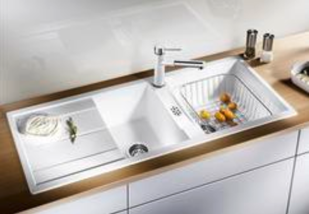 Blanco Metra 8 S - 513064 - Silgranit Reversible 1.5 Bowl Inset Sink - White