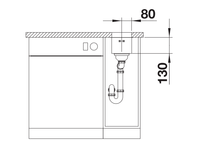 Blanco Supra 160-U - 450748 - Undermount Kitchen Sink - Stainless Steel
