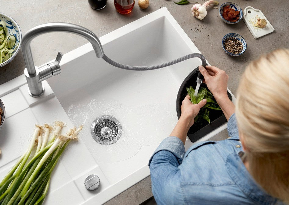 Blanco Metra XL 6 S - 515280 - Silgranit Reversible 1.0 Bowl Inset Sink - White