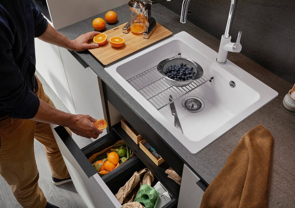 Blanco Naya 6 with Tap Ledge - 519638 - Silgranit 1.0 Bowl Inset Sink - Anthracite