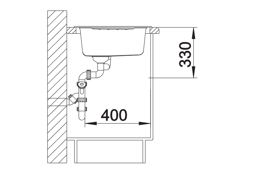 Blanco Zia 9 E Corner - 527212 - Silgranit Inset Corner 1.0 Bowl Kitchen Sink - Soft White