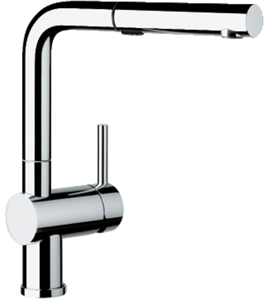 Blanco Linus-S Vario - 518406 - Single Lever Monobloc Kitchen Tap with Pull-out Spray - Chrome