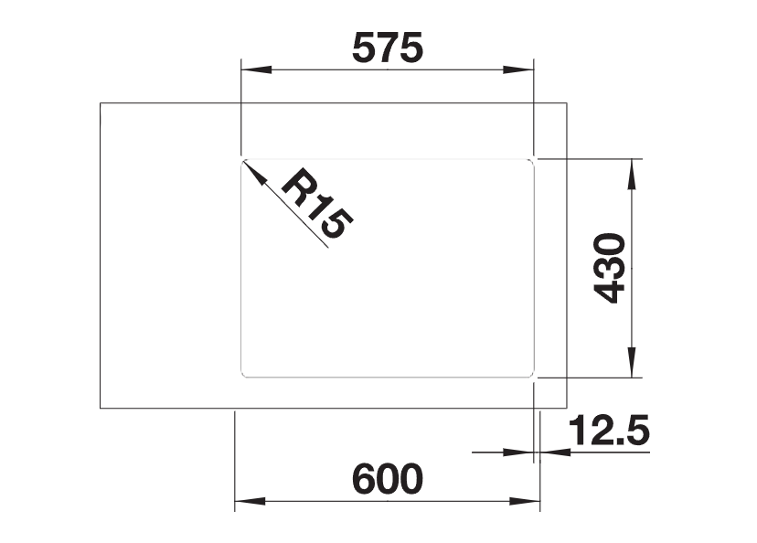 Blanco Andano 340/180-IF LH - 522975 - 1.5 Bowl Inset Kitchen Sink - Stainless Steel
