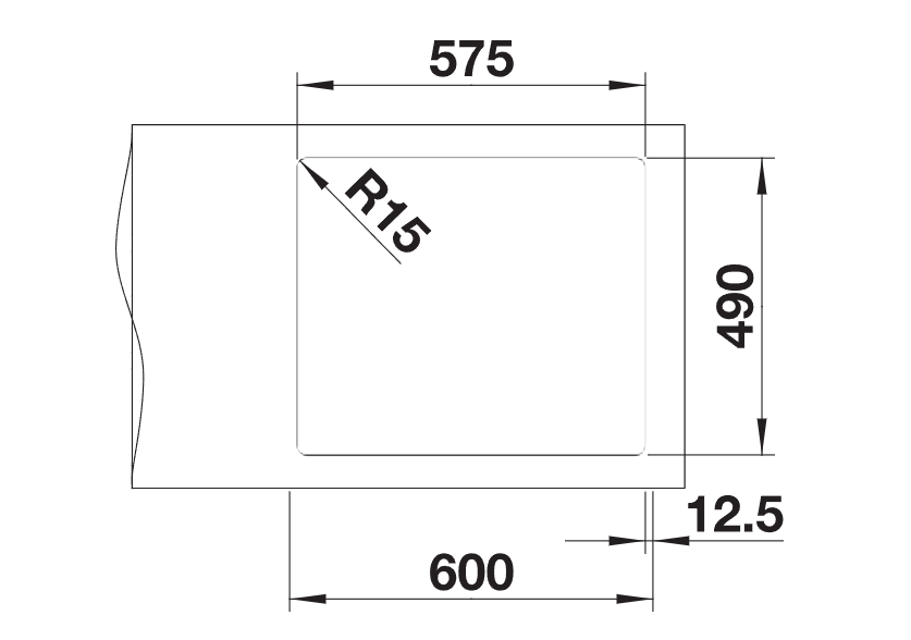 Blanco Andano 340/180-IF/A RH - 525247 - 1.5 Bowl Inset Kitchen Sink - Stainless Steel