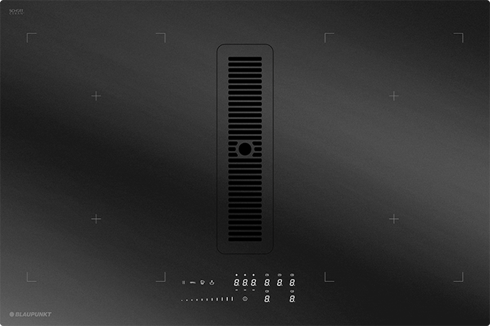 Blaupunkt 5IX80290ME - Stand-Alone Hob, Combi Induction with Integrated Extractor Fan - Black