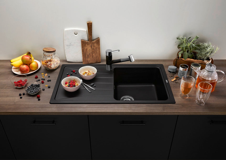 Blanco SONA 5S - 525972 1 Bowl Inset Silgranit Reversible Sink - Black