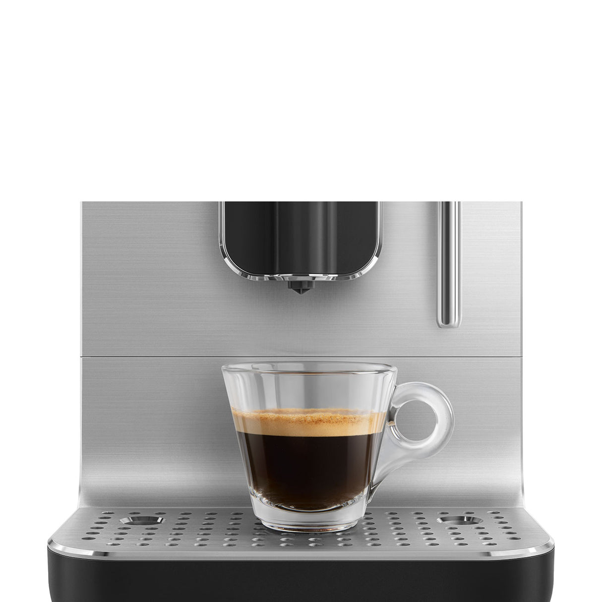 Smeg BCC12BLMUK Collezione Bean To Cup Coffee Machine with Steam Wand, Matte Black Espresso Automatic Coffee Machine with Milk Frother - Lux Appliances