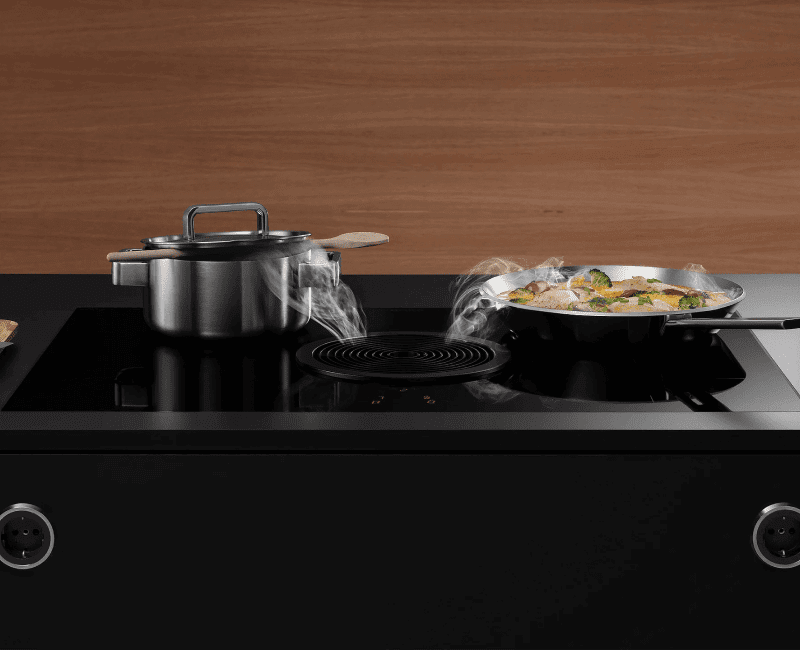 Bora BHA 76cm Basic Hyper Ceramic Cooktop with Integrated Black Cooktop Extractor - Exhaust air