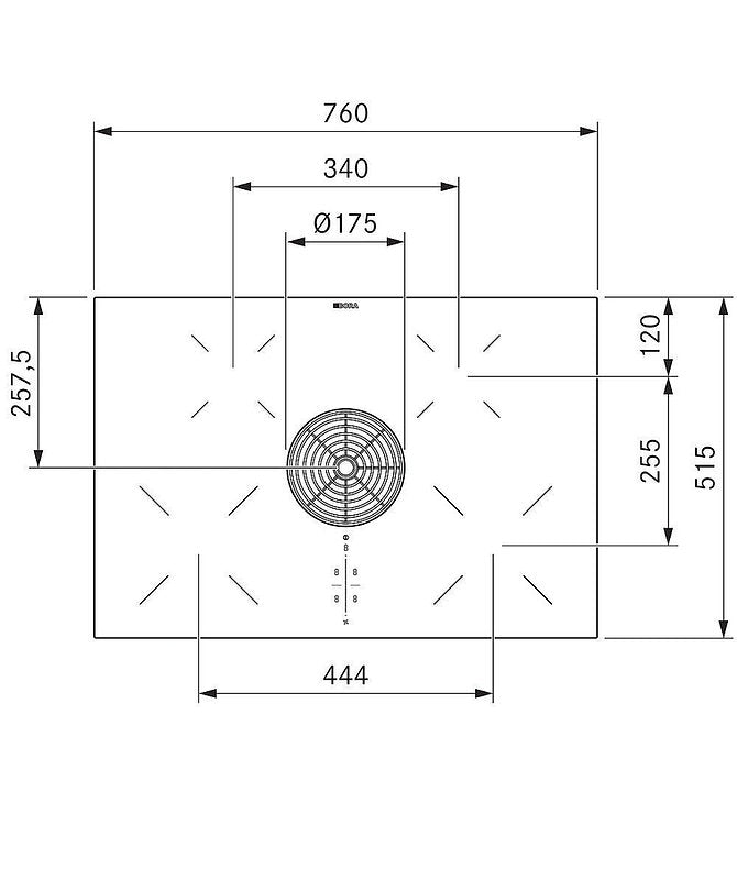 BORA Pure PURU 80cm Wide Black Venting Induction Hob – Recirculating
