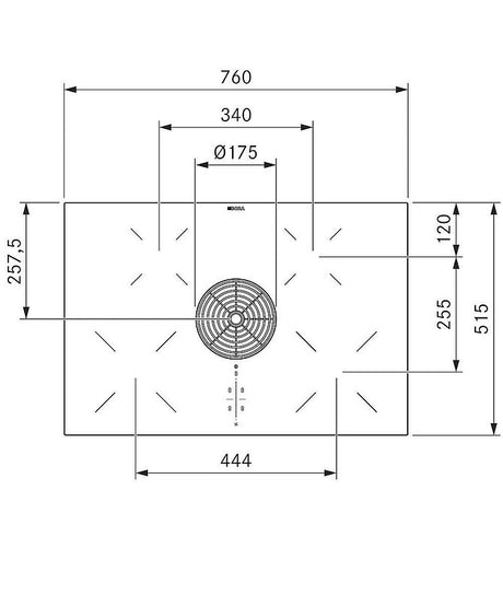 BORA Pure PURU 80cm Wide Black Venting Induction Hob – Recirculating