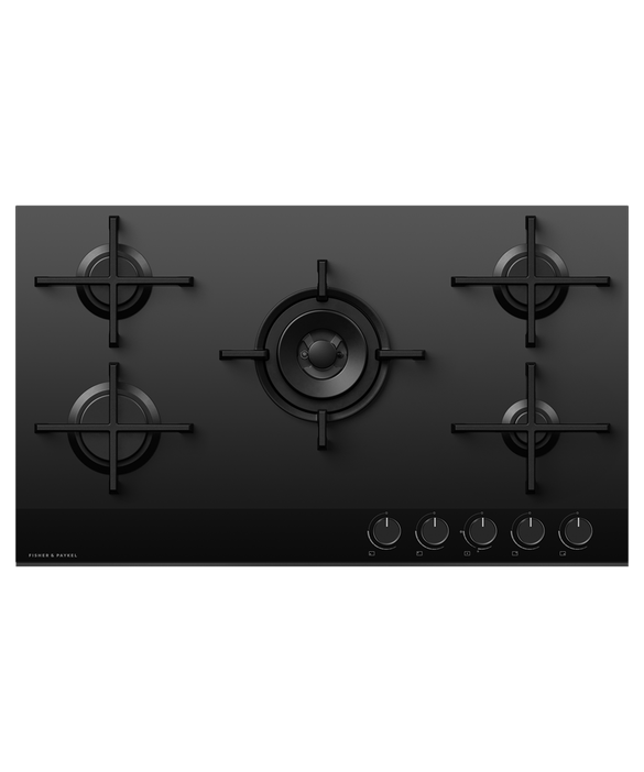 Fisher & Paykel CG905DNGGB4 90cm Series 9 5 Burner Gas Hob Natural Gas - Black