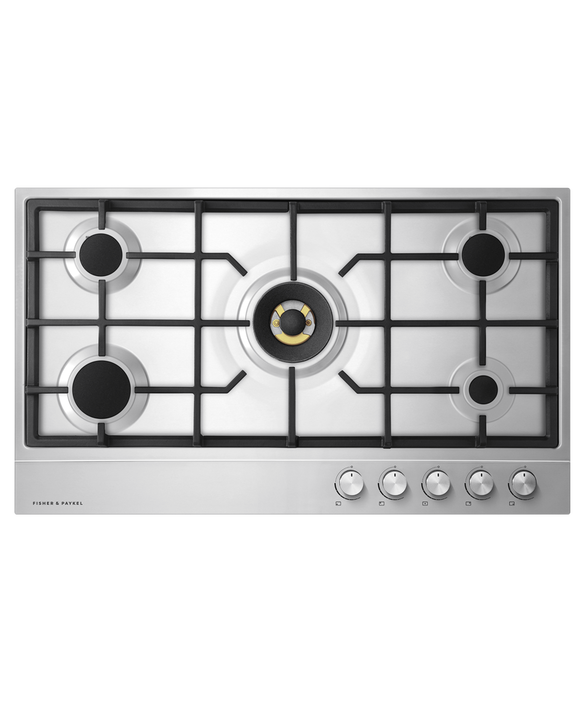 Fisher & Paykel CG905DNGX1 90cm Series 7 5 Burner Gas Hob Natural Gas - Stainless Steel