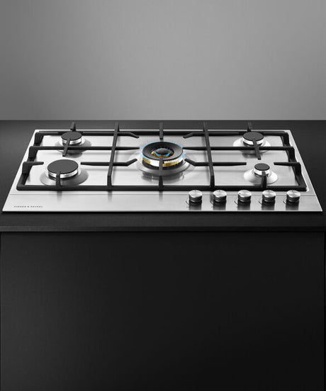 Fisher & Paykel CG905DNGX1 90cm Series 7 5 Burner Gas Hob Natural Gas - Stainless Steel